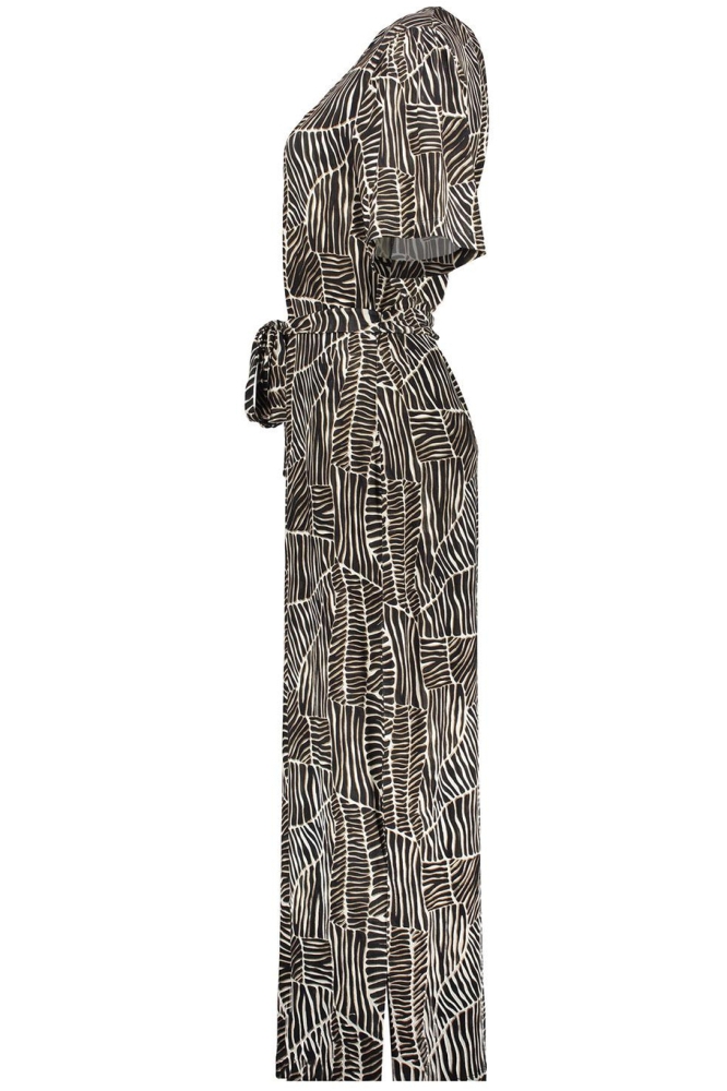 FAY MAXI DRESS MET PRINT 47415 60 Off-white/Black